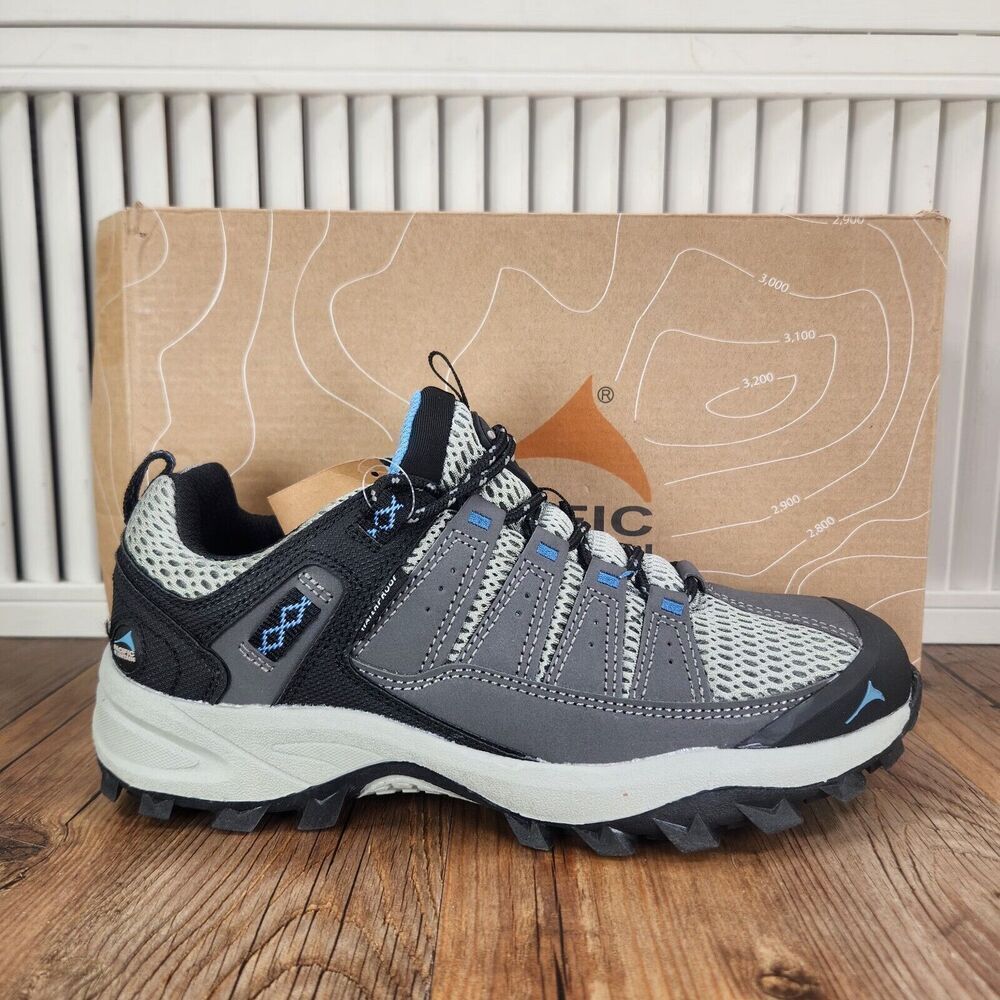 Pacific Mountain Coosa Lo Womens Size 6.5 Gray Waterproof Hiking Sneakers Shoes